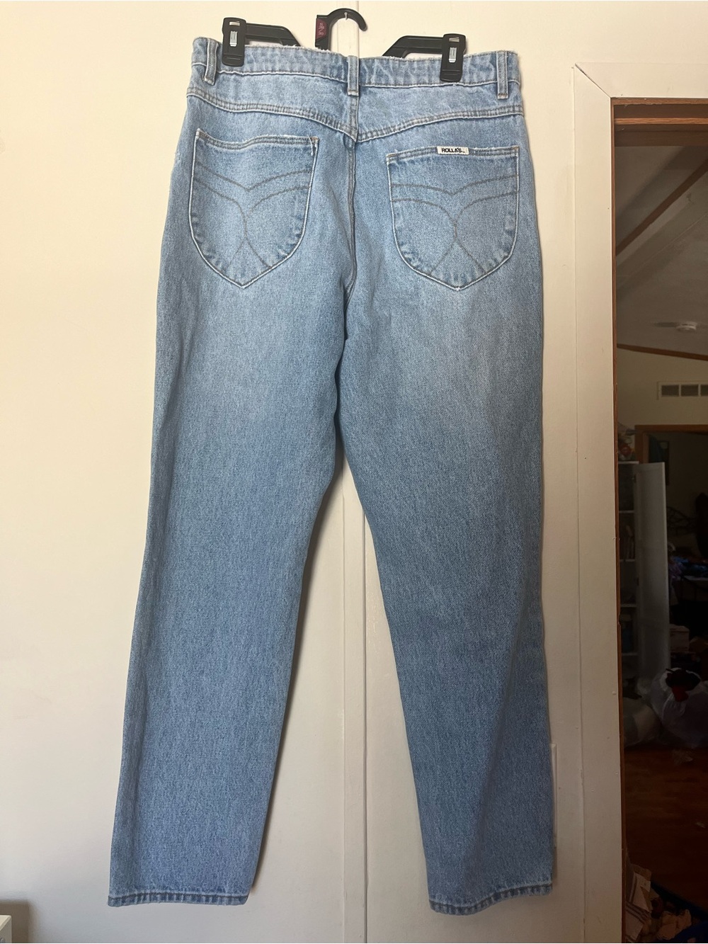 Rolla’s Dusters High Rise Slim Light Wash Denim Jeans Flattering Pockets